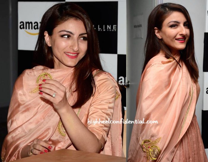 Soha Ali Khan In Sanjay Garg At The Designer's Show At AIFW S:S 2016-2