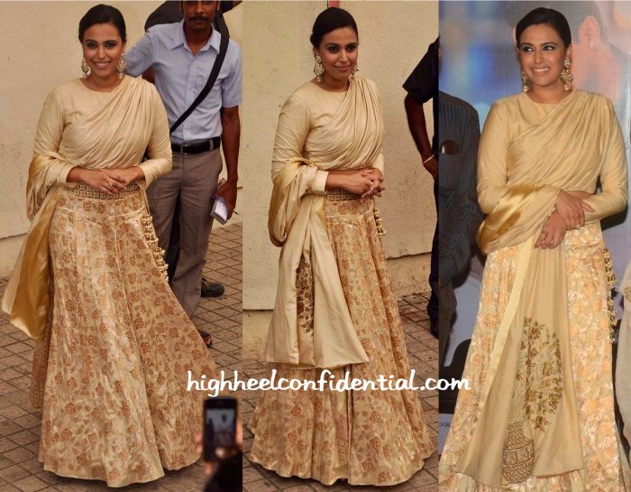 Swara Bhaskar In SVA By Sonam And Paras Modi At Prem Ratan Dhan Payo Trailer Launch-2