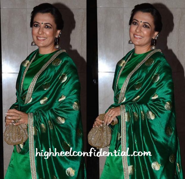 Mini Mathur In Sanjay Garg At Masaba Gupta-Madhu Mantena Wedding Reception-2