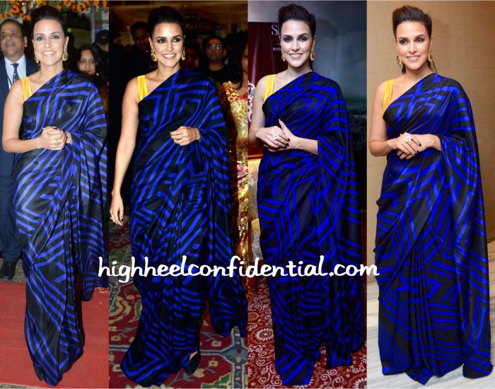 Wearing Payal Khandwala Neha Dhupia Inauguarated A Jewelry Exhibition-1