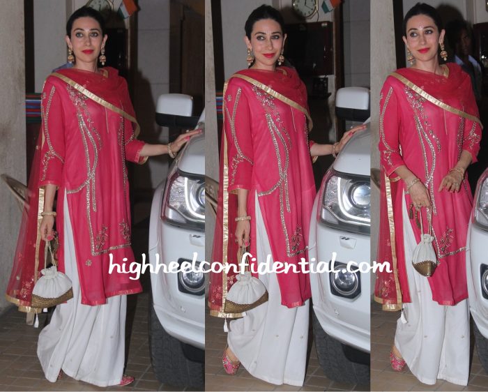 karisma kapoor at saif ali khan diwali 2015 bash-1