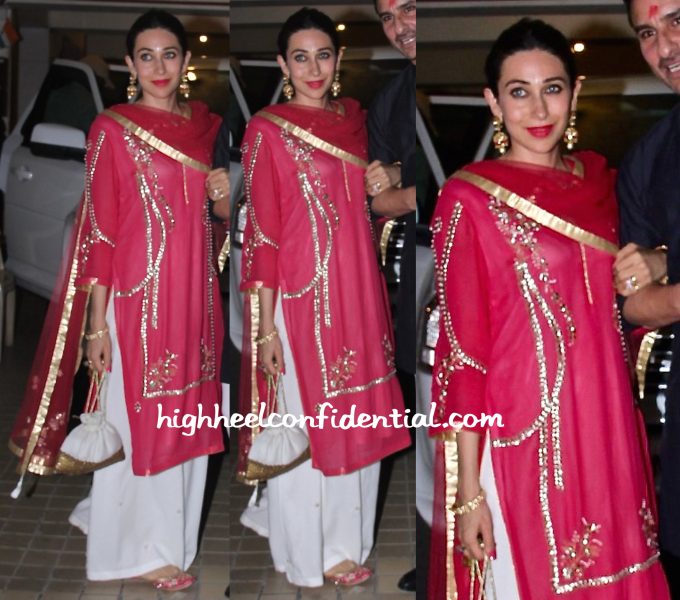 karisma kapoor at saif ali khan diwali 2015 bash-2