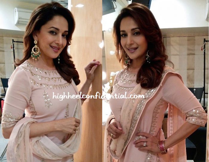 Madhuri Dixit Photographed In Anita Dongre At A Recent Event-2