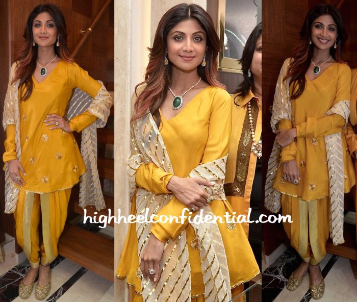 Shilpa Shetty In Masaba At Diagold Store Launch-2