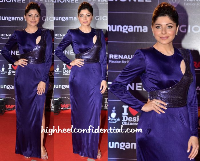 Kanika Kapoor In Versace At GIMA 2016 And In Moe Shour At Hello! Hall Of Fame Awards 2016-1