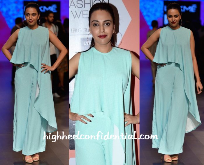 Swara Bhaskar In Anita Dongre Grassroot And Nishka Lulla At Lakme Fashion Week Summer Resort 2016-1