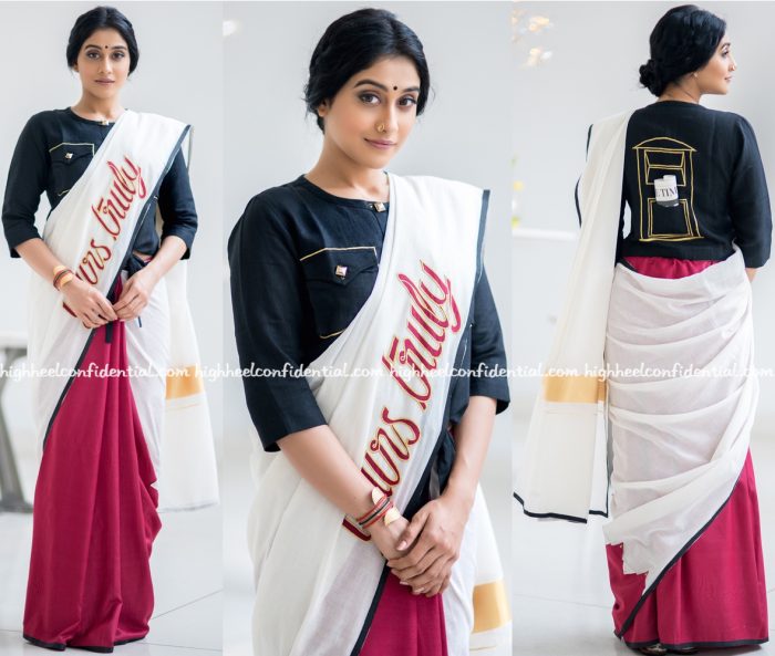 Regina Cassandra Wears Rouka By Sreejith Jeevan To Cancer Survivor Event At Apollo-1