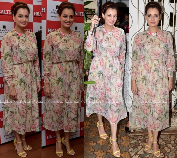 Dia Mirza At Health & Nutrition Magazine Issue Launch:Cover Unveiling-1
