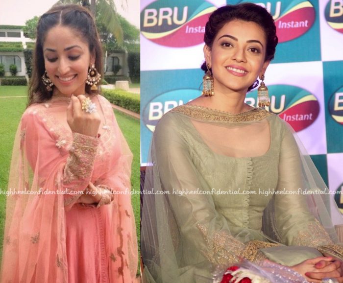 In Rimple And Harpreet Narula- Kajal Aggarwal At An Event For Bru And Yami Gautam At PC Jewellers Store Launch-2