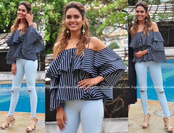 Esha Gupta Wears Madison To Rustom Promotions-2