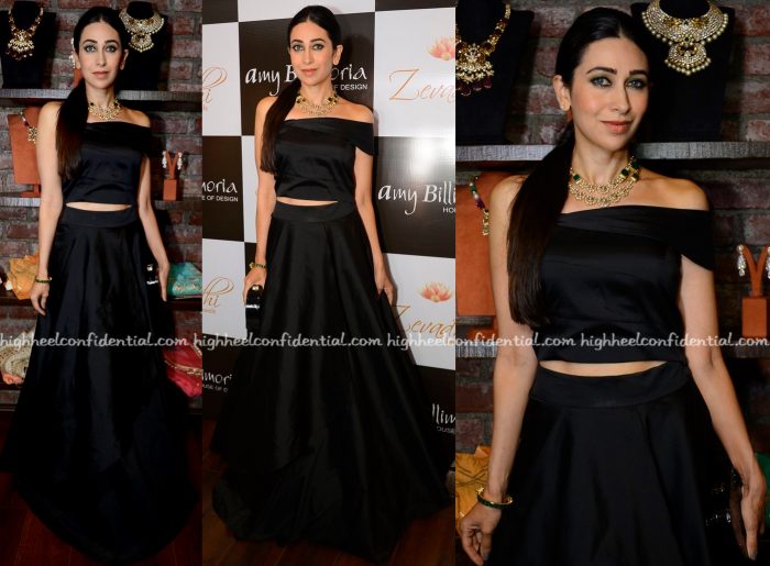 Karisma Kapoor At Amy Billimoria And Zevadhi Jewels Festive Collection Launch
