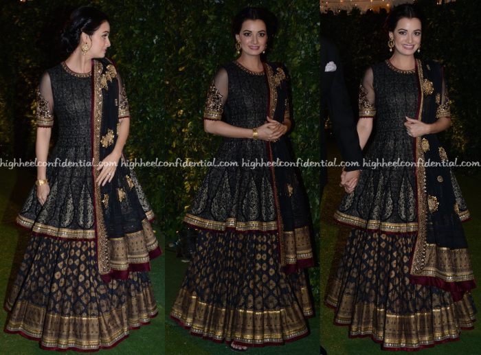 Dia Mirza Wears Tarun Tahiliani To Trishya Screwvala-Suhail Chandhok Wedding Reception