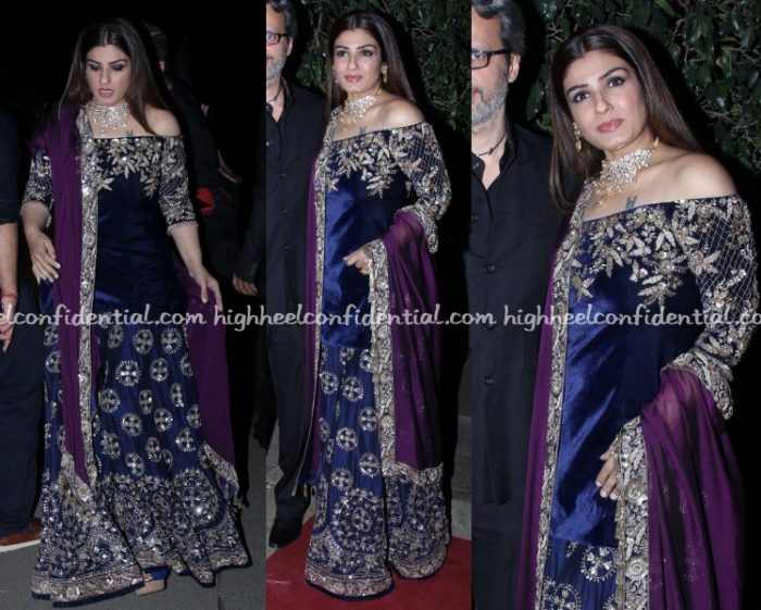 raveena-tandon-manish-malhotra-kapoor-wedding-reception